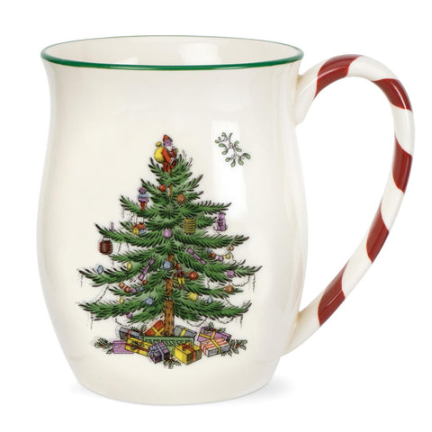 Spode Christmas Tree - Large Mug with Peppermint Handles