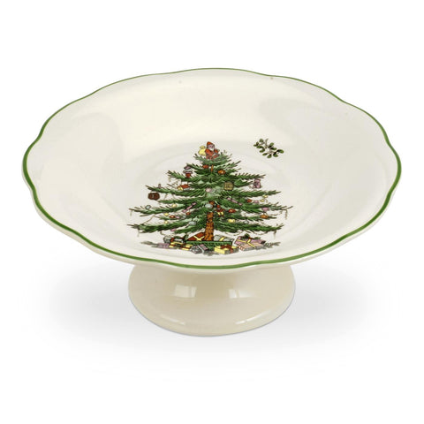 Spode Christmas Tree Sculpted Footed Candy Dish