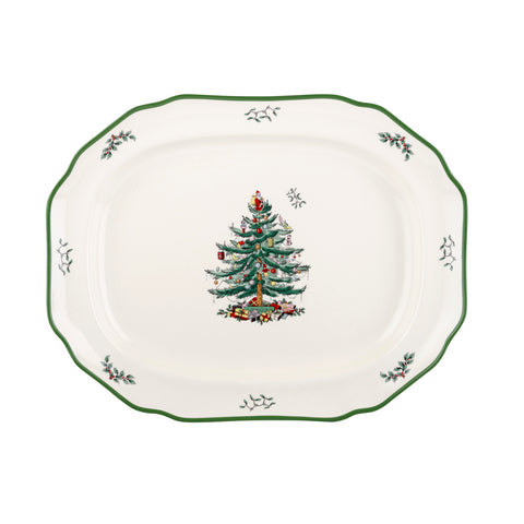 Spode Christmas Tree - Large Sculpted Oval Platter