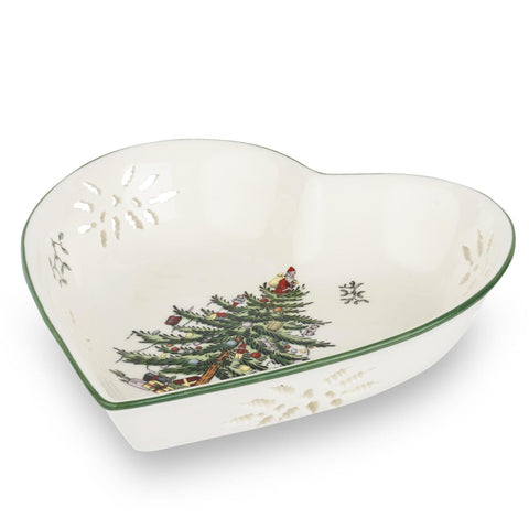 Spode Christmas Tree - Pierced Heart Dish