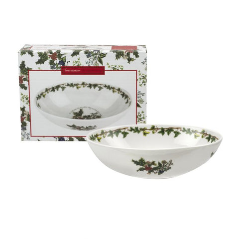 The Holly & the Ivy - Deep Oval Bowl 23cm / 9"