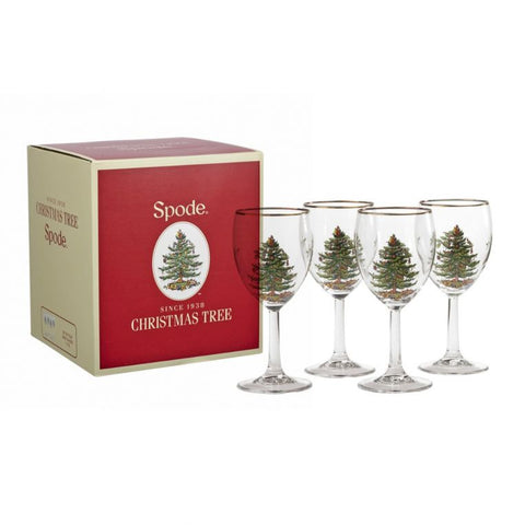 Spode Christmas Tree Wine Glass ( Gift Box Set of 4 )