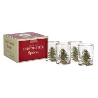 Spode Christmas Tree - Double Old Fashioned Glass  ( Gift Box of 4 )