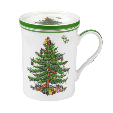 Spode Christmas Tree Mug & Coaster Set